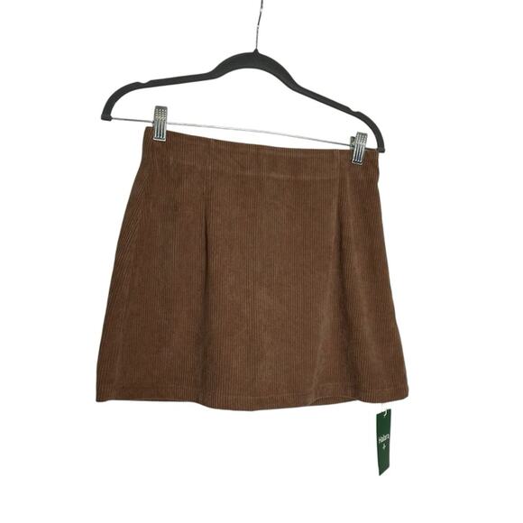 NWT Halara Brown Ribbed Corduroy Mini Skort Skirt Size Small - Picture 1 of 6